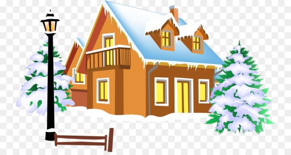 Домик в снегу для детей