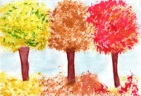 Осень красками для детей