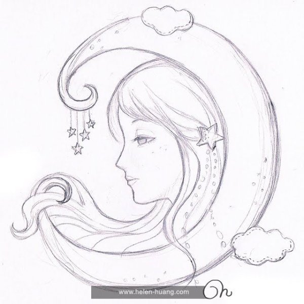 Рисунки для срисовки в скетчбук карандашом красивые