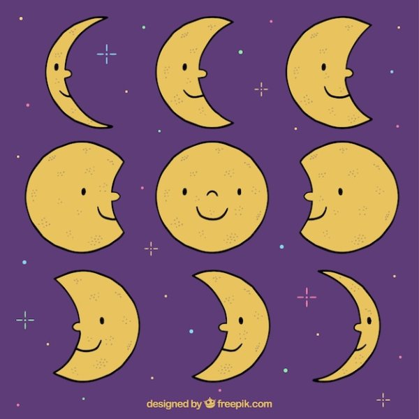 Фазы Луны для детей