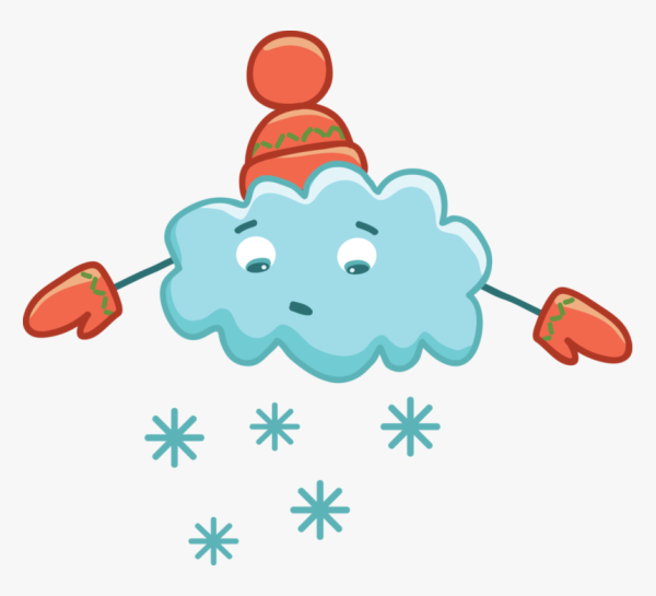 Тучка со снежинками