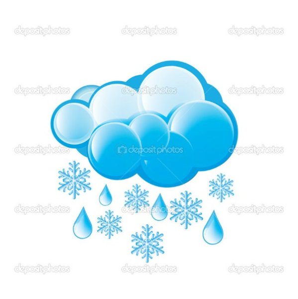 Тучка со снежинками