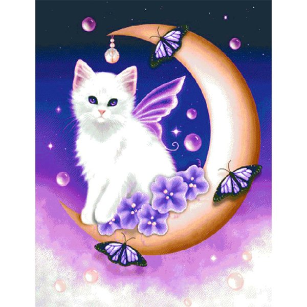 Лунный кот алмазная мозаика диамонд
