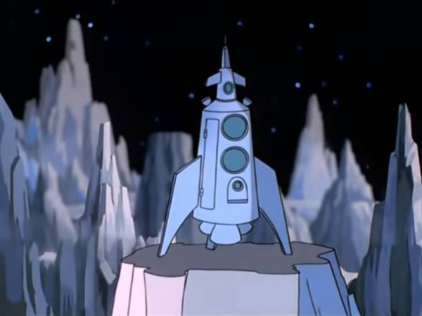 Незнайка на Луне мультфильм 1997 ракета