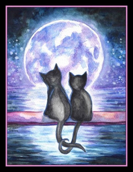 Кошки легкая картина