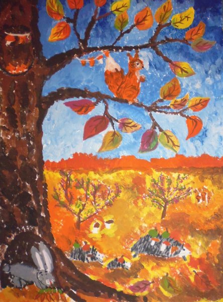 Рисунок на тему осень