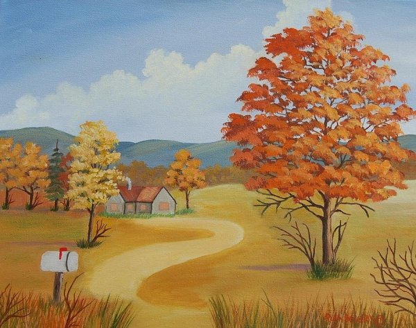 Осенний пейзаж для детей