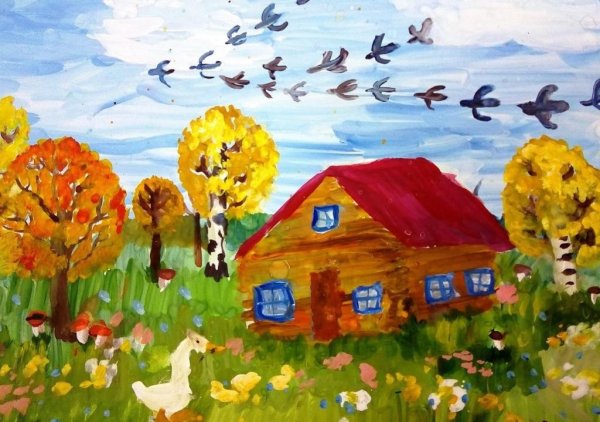 Осенний пейзаж подготовительная группа