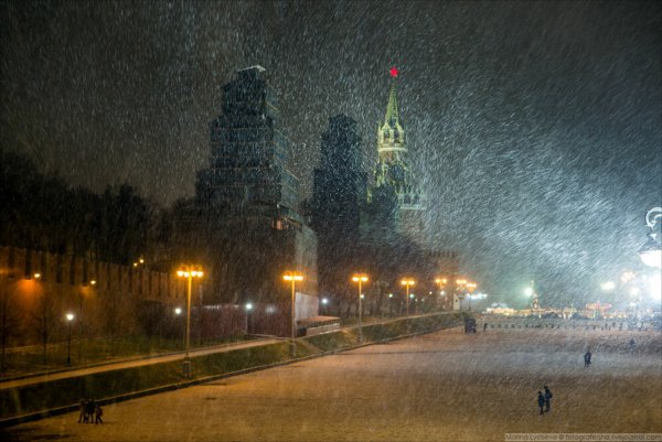 Первый снег в Москве