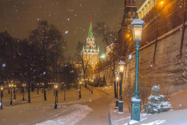 Снег Александровский сад Москва Москва
