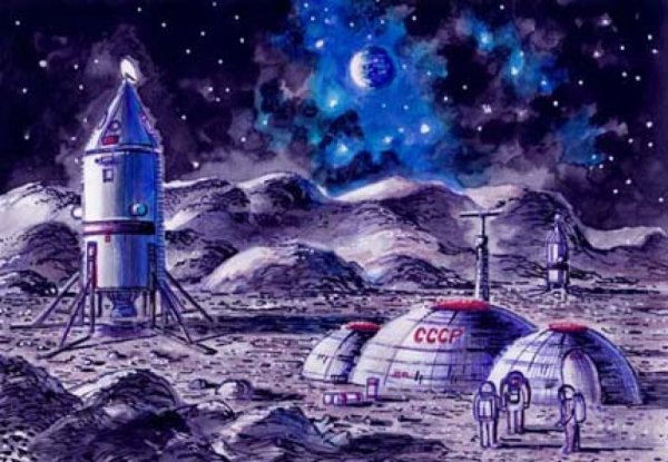 Космическая база нарисовать