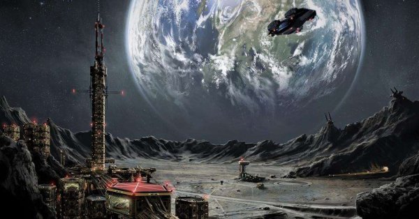 Космическая станция на планете