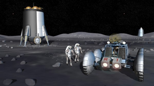 Лунная база космос