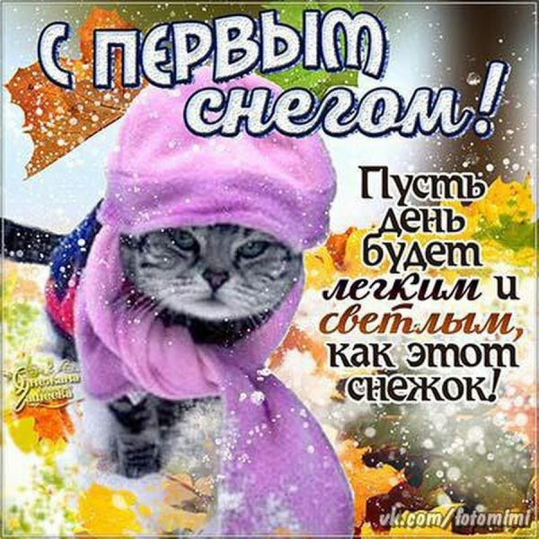Поздравление с первым снегом