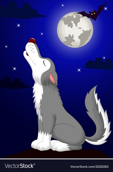 Собака воет на луну