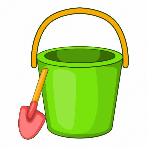 Ведро с песком вектор