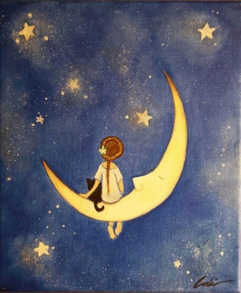 Сказочный месяц рисунок