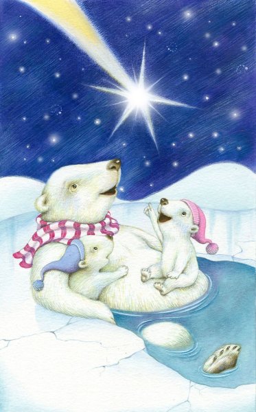 Сказочный белый медведь