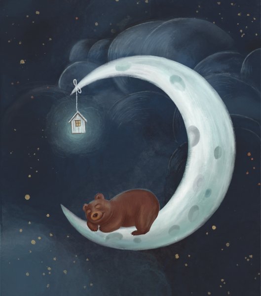 Мишка на Луне