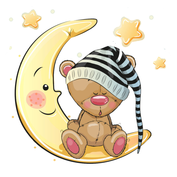 Мишка спит на Луне