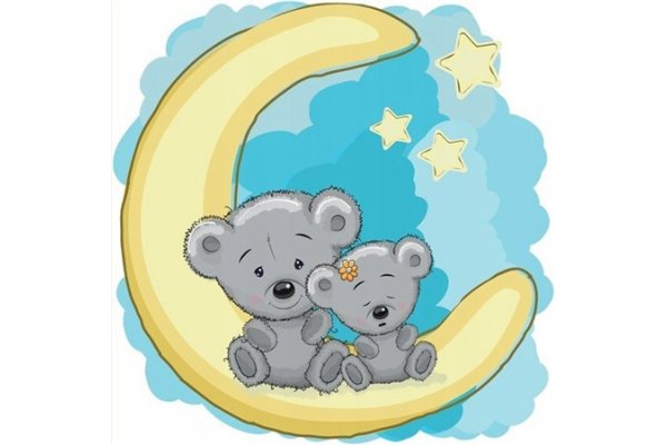 Мишка на Луне картинка