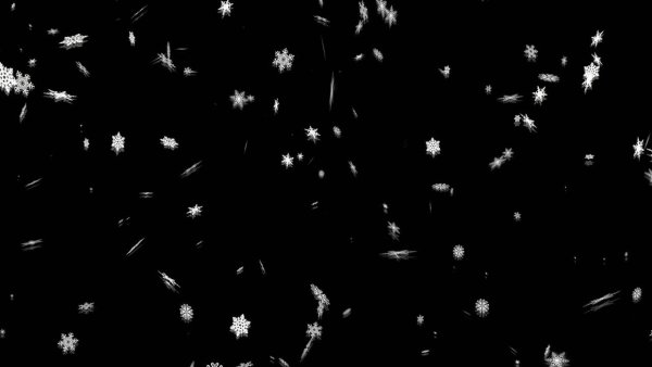 Снег на черном фоне