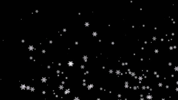 Падающий снег на черном фоне