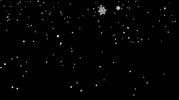 Снежинки на черном фоне