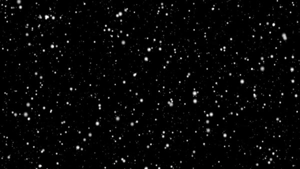 Снегопад на черном фоне