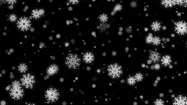 Снег на черном фоне
