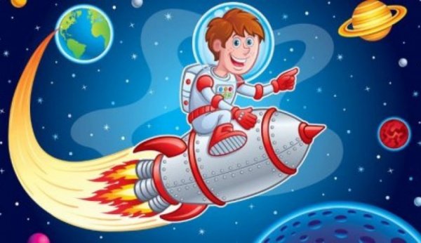 Ракета в космосе для детей
