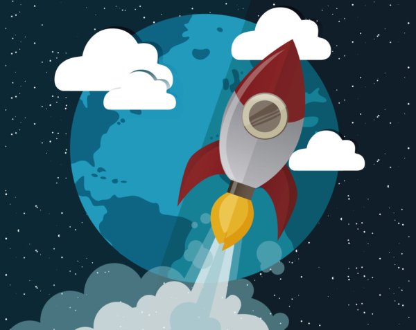 Детские постеры с ракетой