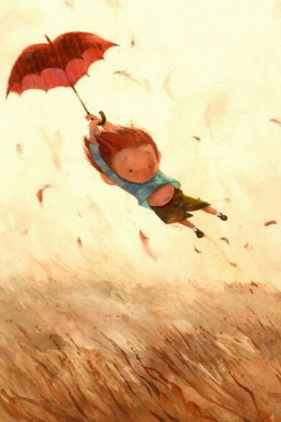 Ветер осенний иллюстрация