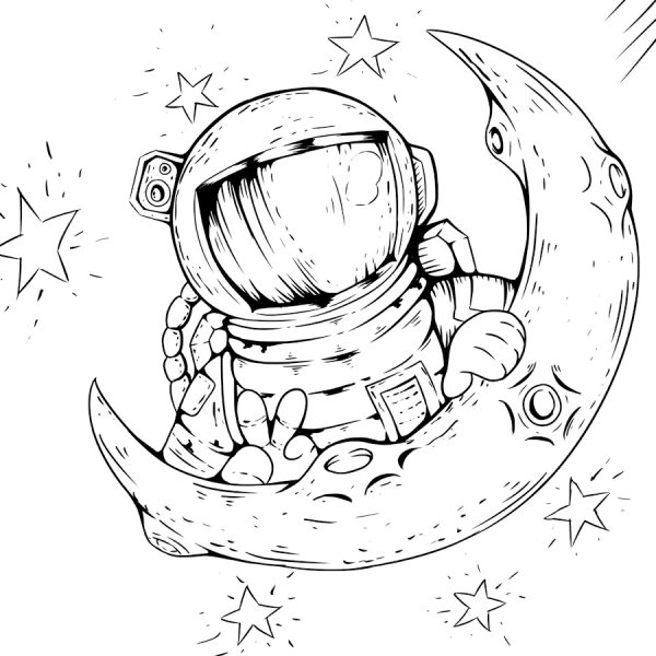 Космонавт эскиз