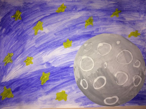 Поверхность Луны из пластилина