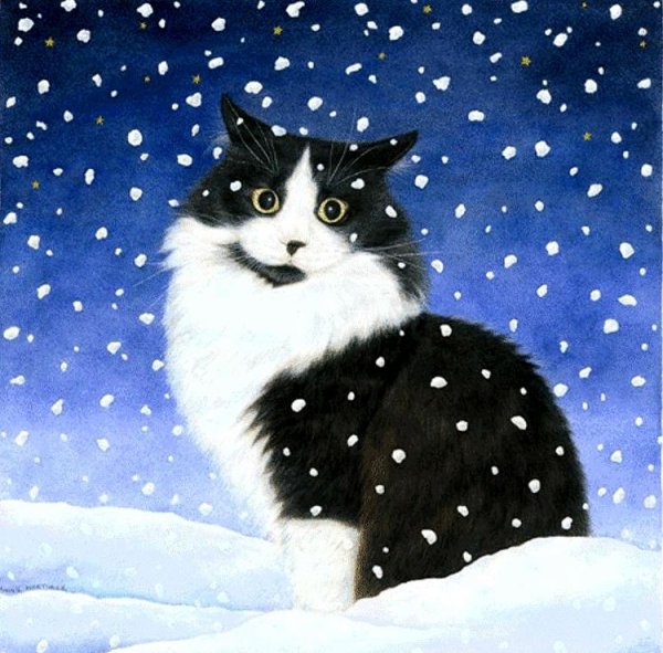 Энн Мортимер коты зима