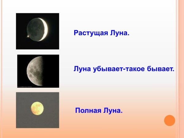 Растущая и убывающая Луна