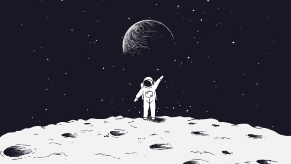 Поверхность Луны вектор