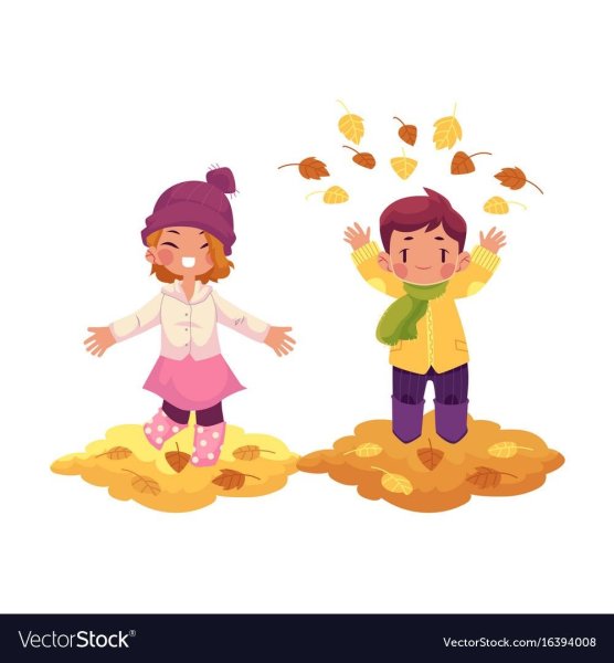 Осенние забавы на прозрачном фоне
