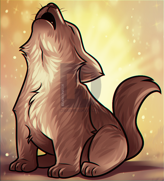 Милые мультяшные волки