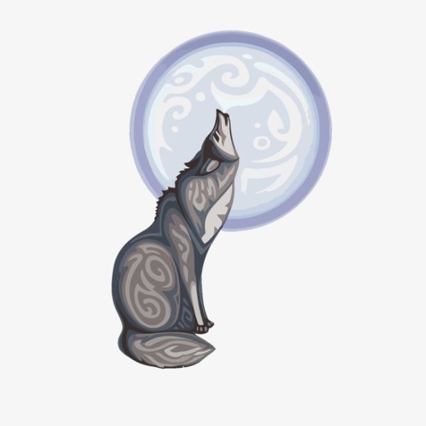 Волк воет на луну