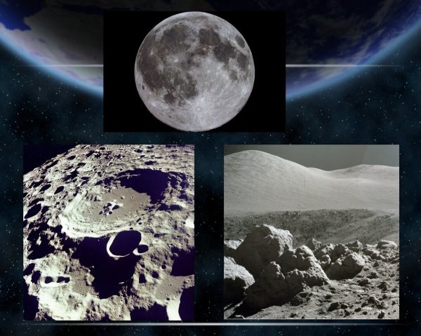 Луна отражает Солнечный свет