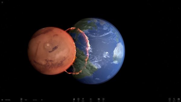 Столкновение Марса с землей