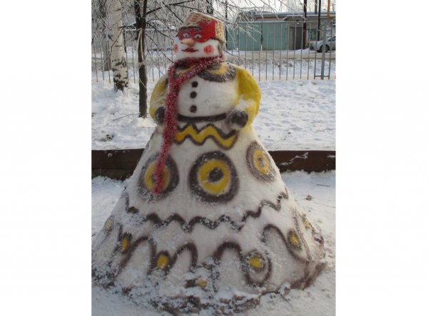 Снежные фигуры на Масленицу