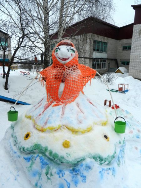Конкурс снежных фигур в детском саду