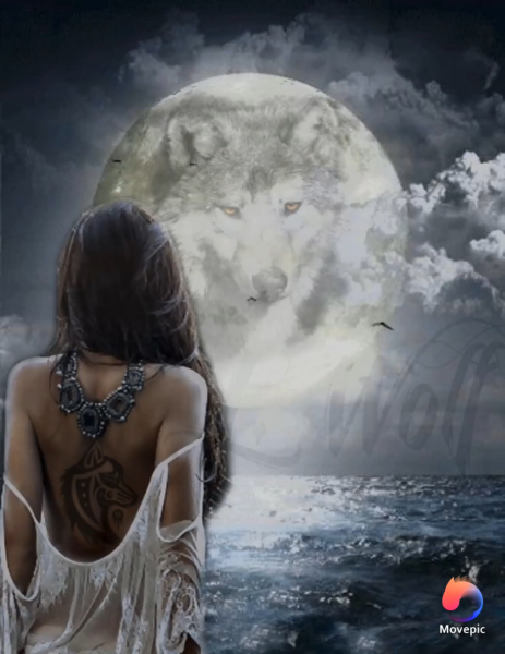 Волчица и девушка