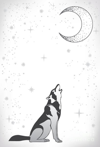 Собака воет на луну