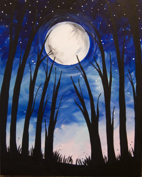 Рисование ночного пейзажа