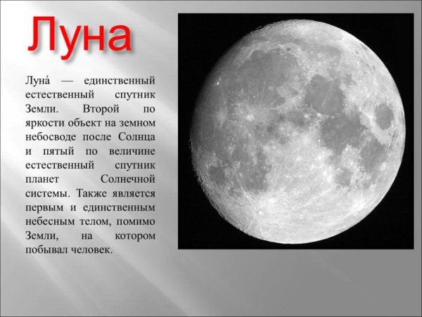 Луна естественный Спутник земли