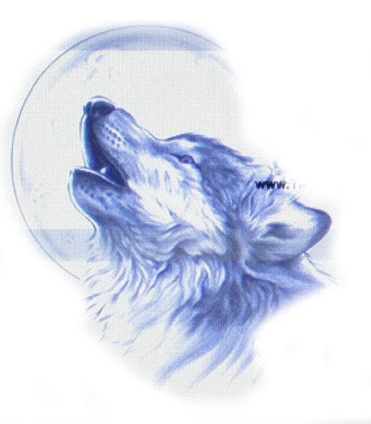 Тату волк воет на луну эскизы